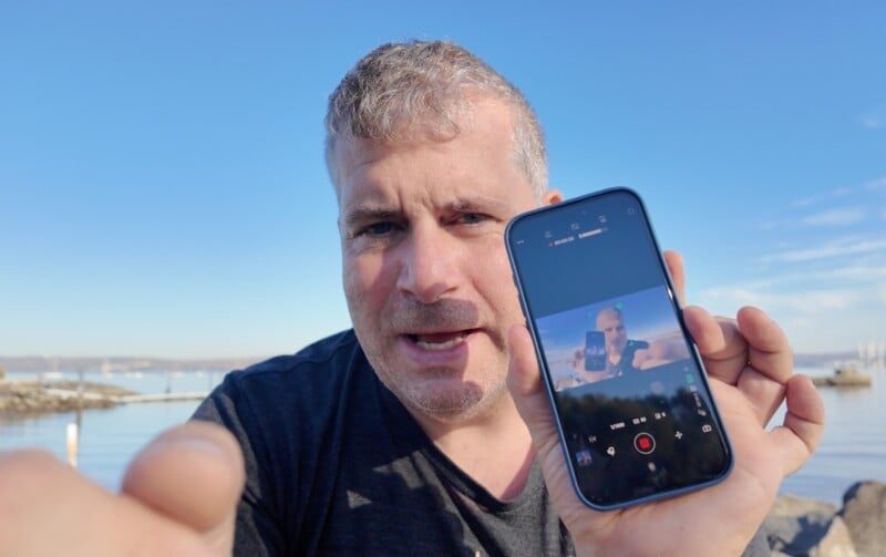 Recording with the DJI Mimo app makes composition and control even easier than using the built-in screen.