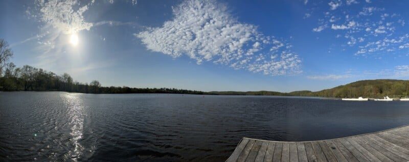 The Insta360 Flow software couldn’t handle the dynamic range challenges of this panorama.